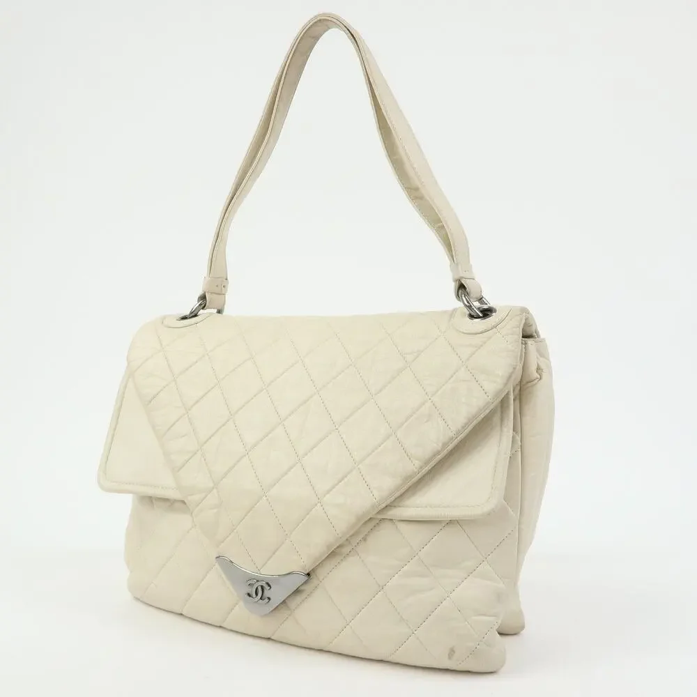 Chanel Matelasse CC Logo Double Flap Lambskin Beige